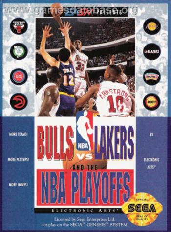 Cover Bulls vs Lakers and the NBA Playoffs for Genesis - Mega Drive